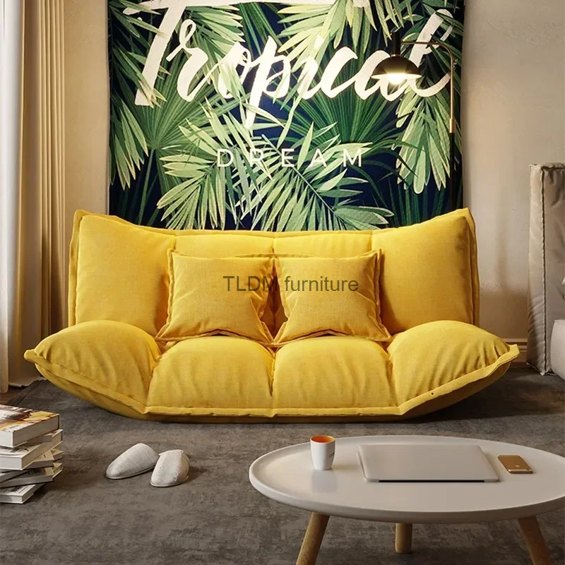 성인용 컨버터블 의자 바닥 거실 소파 침대 침목, 특이한 곡선 다다미, 인체 공학적 실론 카마 발코니 가구 