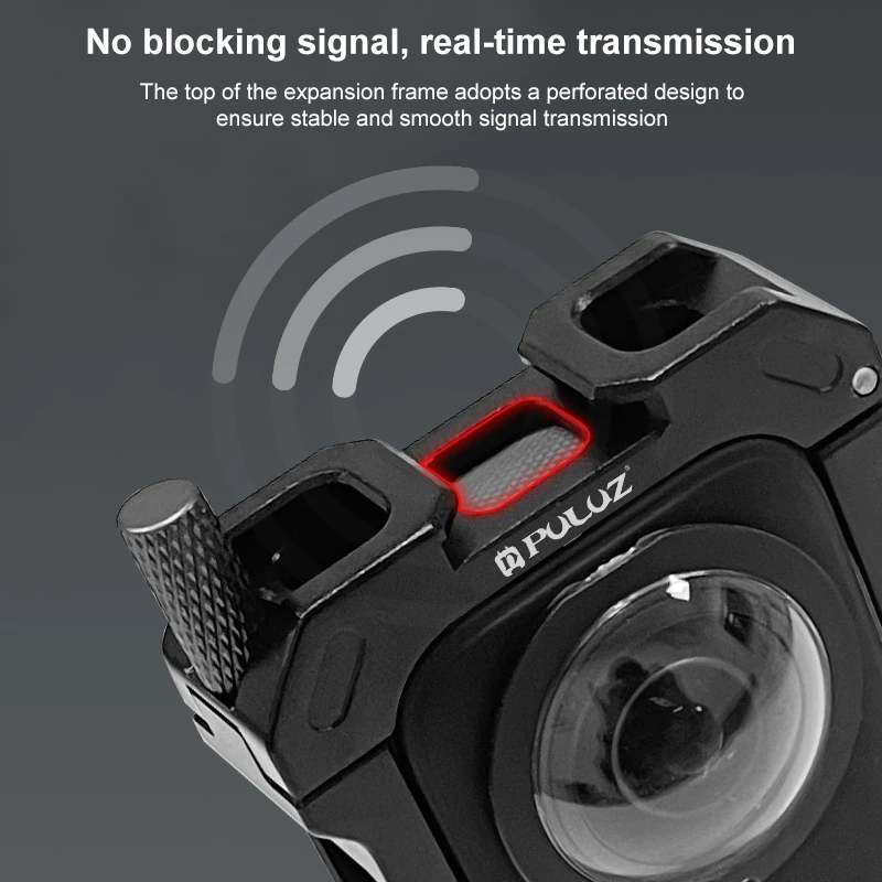 For Insta360 X3 PULUZ Metal Protective Cage Rig Housing Frame with Expand Cold Shoe Base & Tripod Adapter(