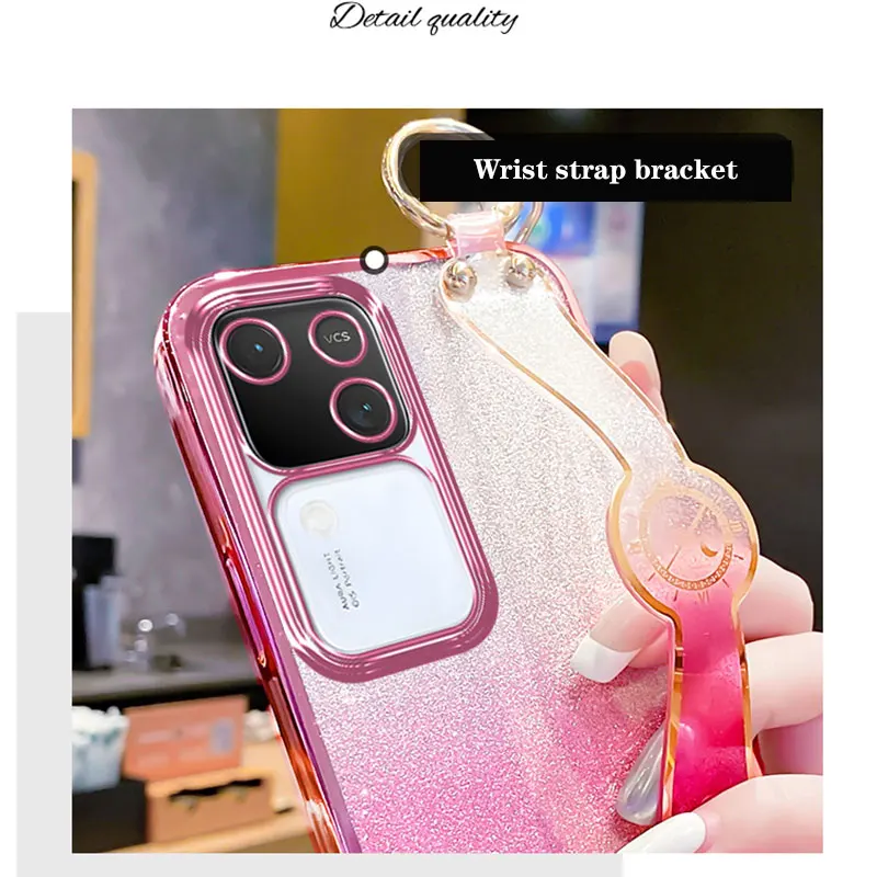 Luxury Bling Wrist Holder Case with Lanyard Cover