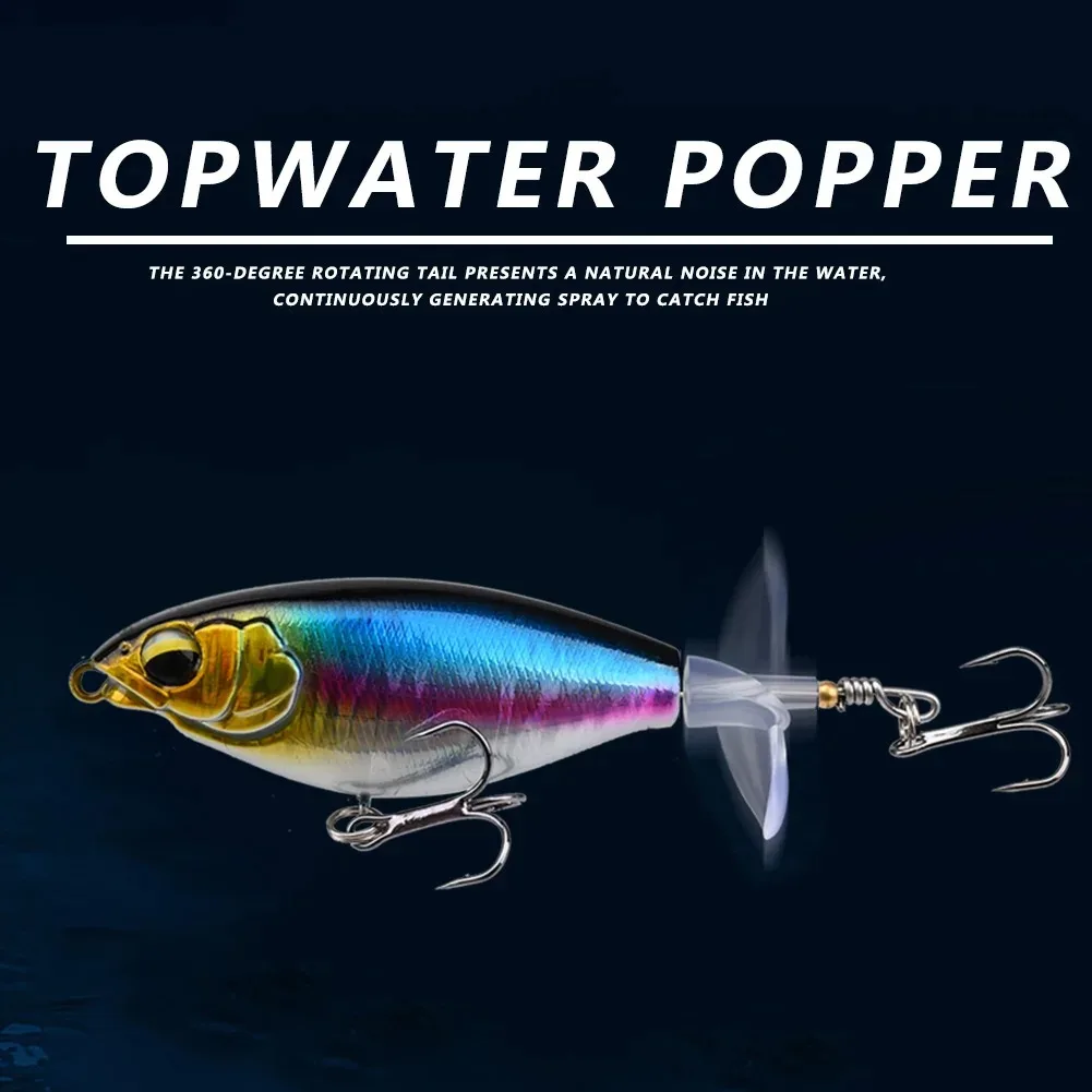 1pc/5pcs Topwater Fishing Lures , Pencil Plopper Fishing Lures for Bass Catfish Pike Perch, Top Water Bass Bait Lure