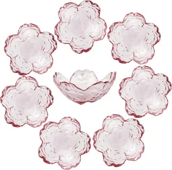8 Pcs Glass Sakura Soy Sauce Dish 1