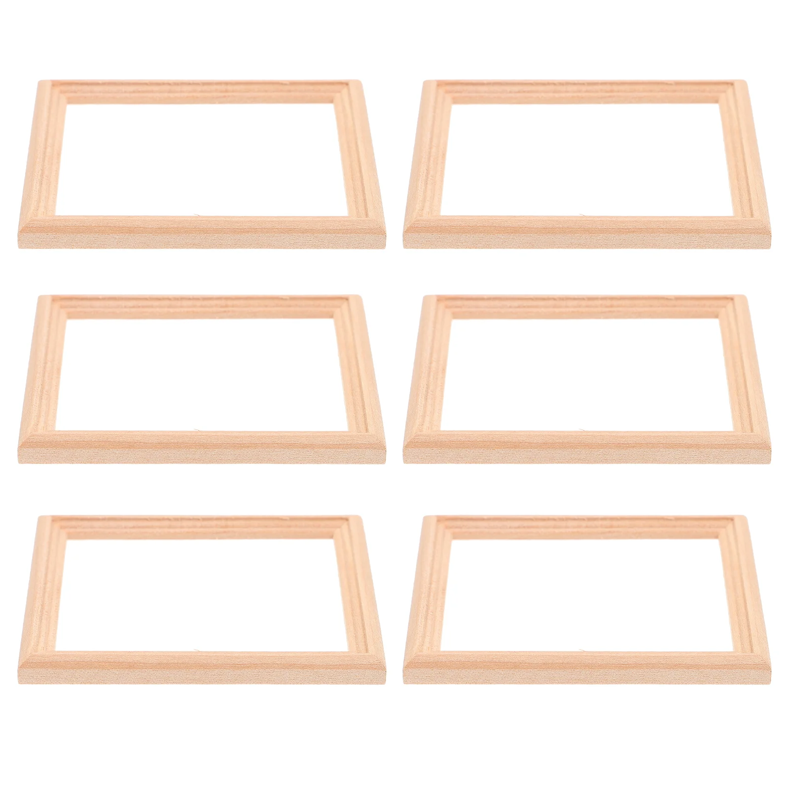 

Frame Dollhouse Photo Kids Mini Toys Wooden Mini House Frames Album Accessories Picture Wood Figurines Wall Micro Ornament