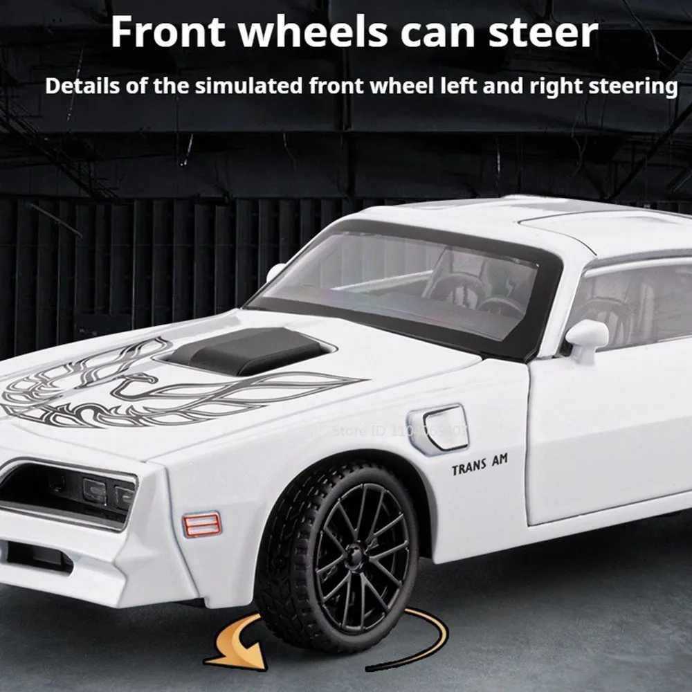 Diecast Firebird Hellcat Toy Car with Sound and Light Features