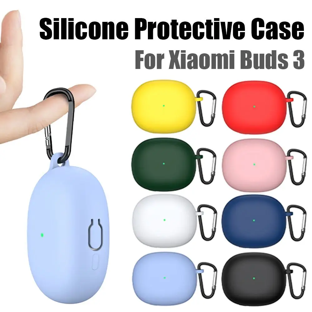 Colorful Silicone Case For Xiaomi Redmi Buds 4 Active Earbuds bud 4  Earphone Case Charging Boxs Cover with Keychain Hook - AliExpress