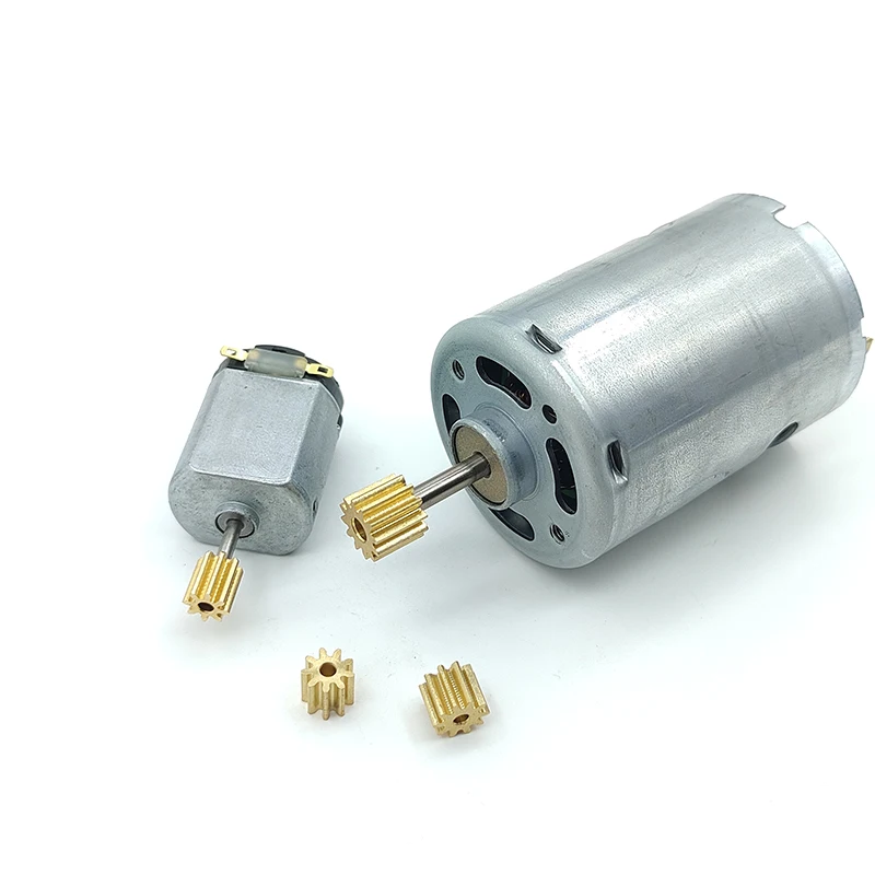 Motor Gear Transmission Gear 0.6M Modulus 8T 9T 10T 12T Teeth Metal Copper Brass Gear Motor Spindle Gearwheel Fit 2mm 3.175mm Shaft Diameter