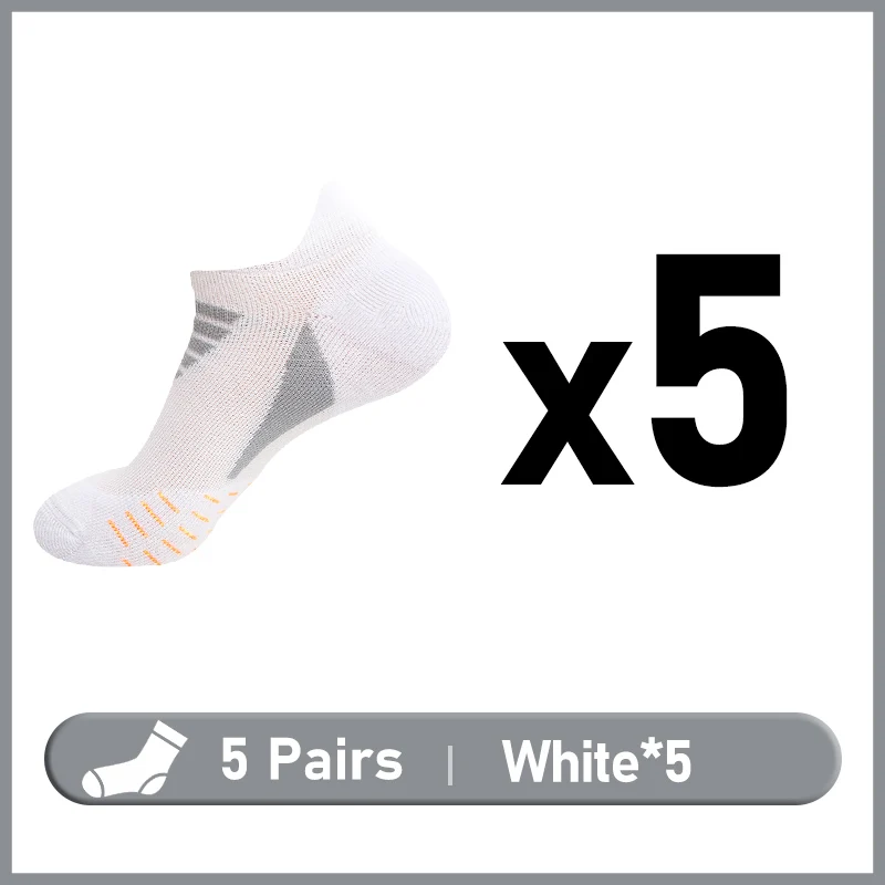 Chaussettes de sport en coton pour hommes, 5 paires/lot, haute qualité, cheville, respirantes, douces et confortables, courtes, à la mode, quatre saisons, 4 Styles_voghion.com