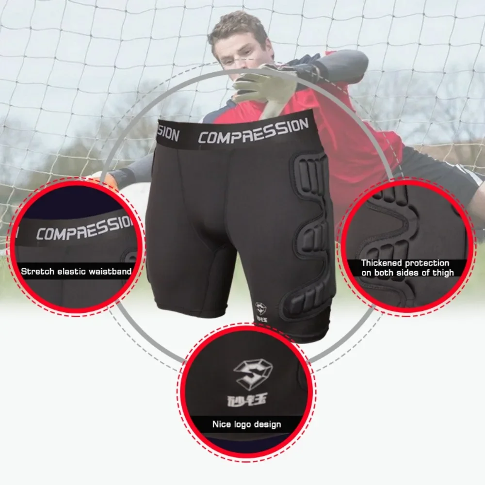 Goalkeeper protective short Uniforms soccer thick sponge protective shorts For training equipment protection in Skiing soccer