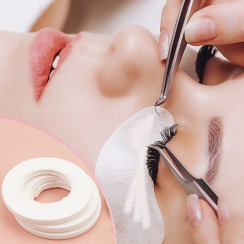 Eyelash Extension Tape Eyelash Accessories Eyelash Extension Supplies 10 Pcs Eyelash Extension Tape 4mm Width Makeup Breathable Easy to Tear Micropore Tape Professional Grafting False Lashes Tools