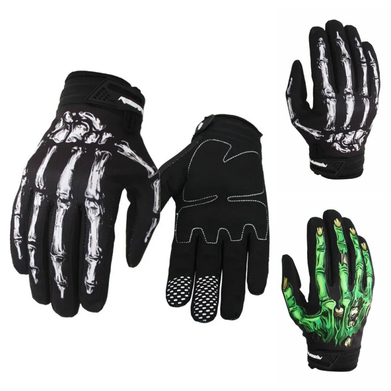 Men Cycling Gloves Outdoor Sport Racing Bike Motorcycle Ghost Skeleton Skull Bone Gloves 6