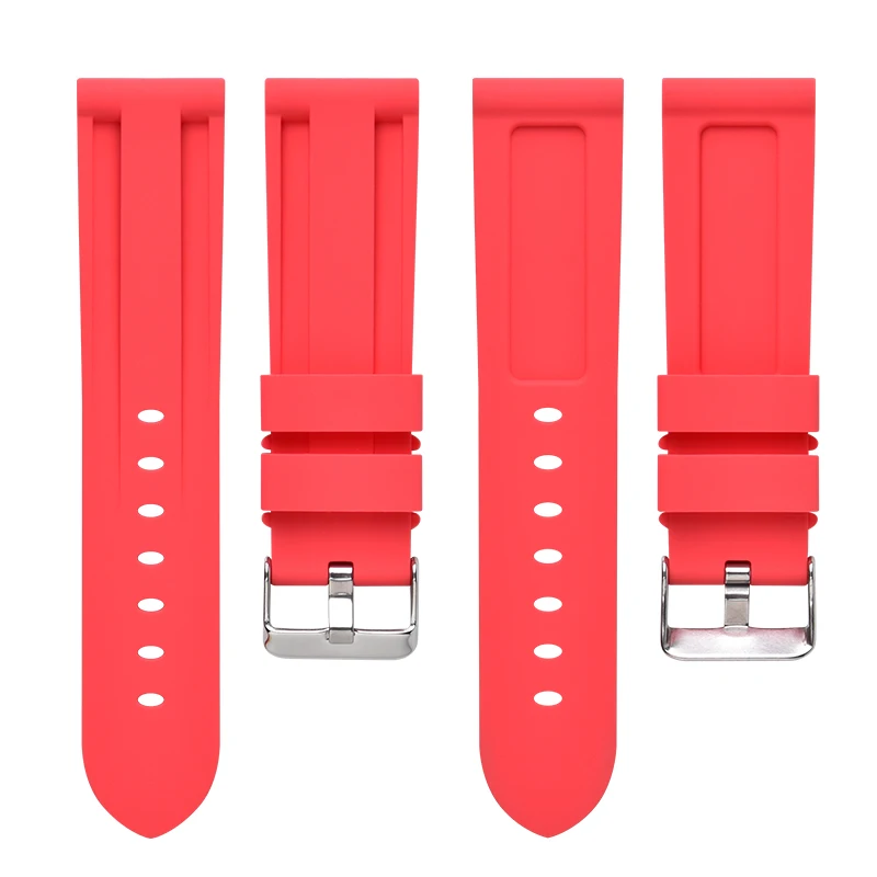 Waterproof Silicone Sport Watch Strap - Universal Rubber Bracelet Belt, Multiple Sizes Available
