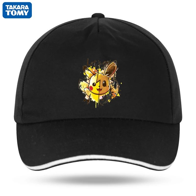 Pokemon Summer Sun Hat for Boys Girls Cartoon Figure Eevee Pikachu