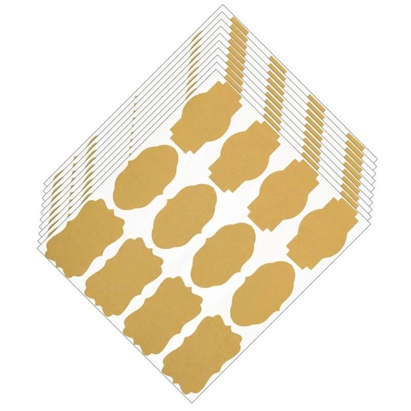 Fancy Kraft Sticker Canning Sticker for Gift Note and Jars 120PCS