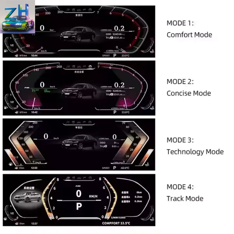 10.25-INCH Screen LCD Instrument Panel Dashboard Speedometer Digital Cluster for bmw 3 Series E90 E92 E60 2005-2012