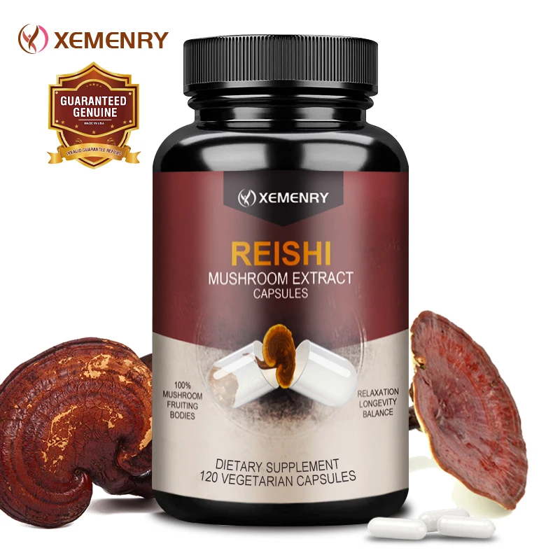 Reishi Capsules-Energy Support, Promotes Brain Health, Improves Memory and Concentration