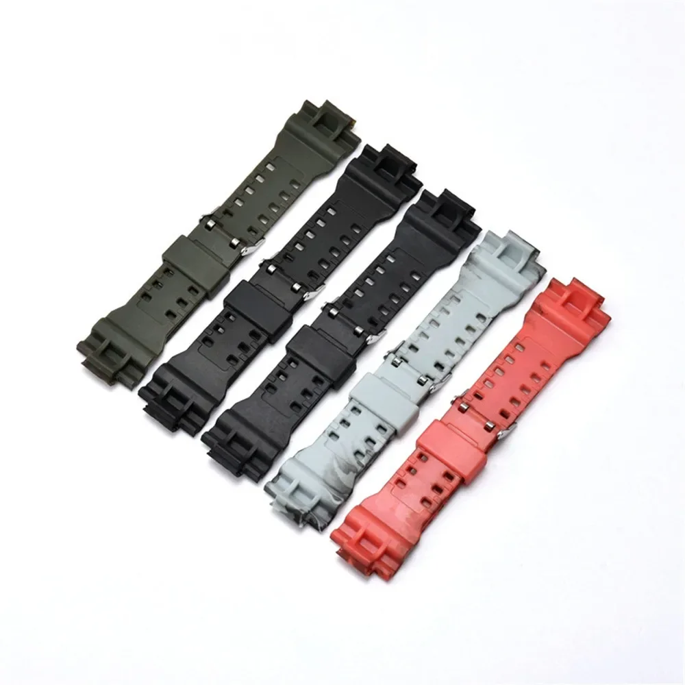 Cinturino Sostitutivo In Silicone Per Casio G-Shock GA-100/200/400 – Misura 16 Mm, Fibbia In Acciaio, Colori Vari