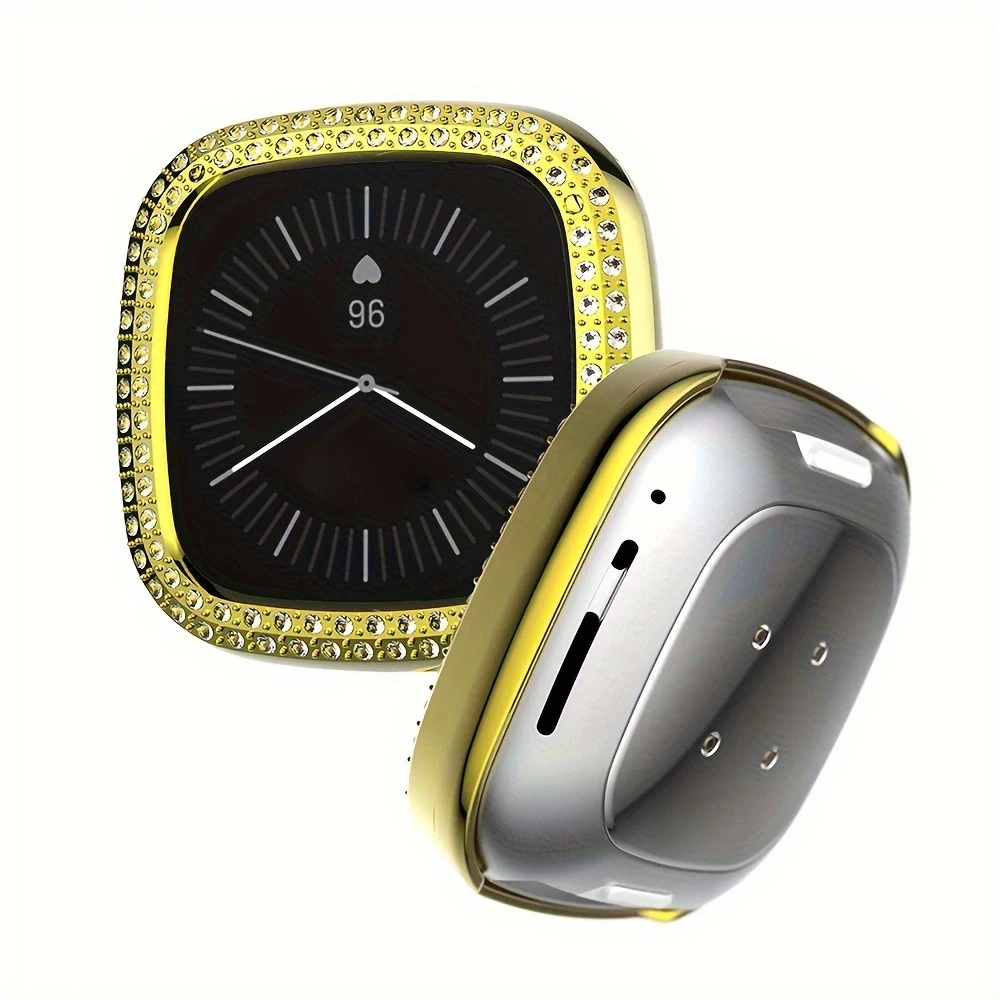 Sparkling Bling PC Bumper for Smartwatch - Premium Diamond Frame Cover & Lightweight Glitter Shell Accessory