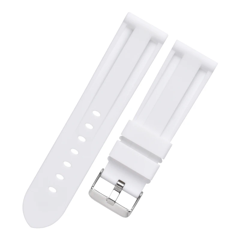 Waterproof Silicone Sport Watch Strap - Universal Rubber Bracelet Belt, Multiple Sizes Available