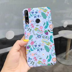 Cute Flower Silicone Phone Case - Soft TPU Cover and Bumper for Honor 9C (LIGHT BLUE)