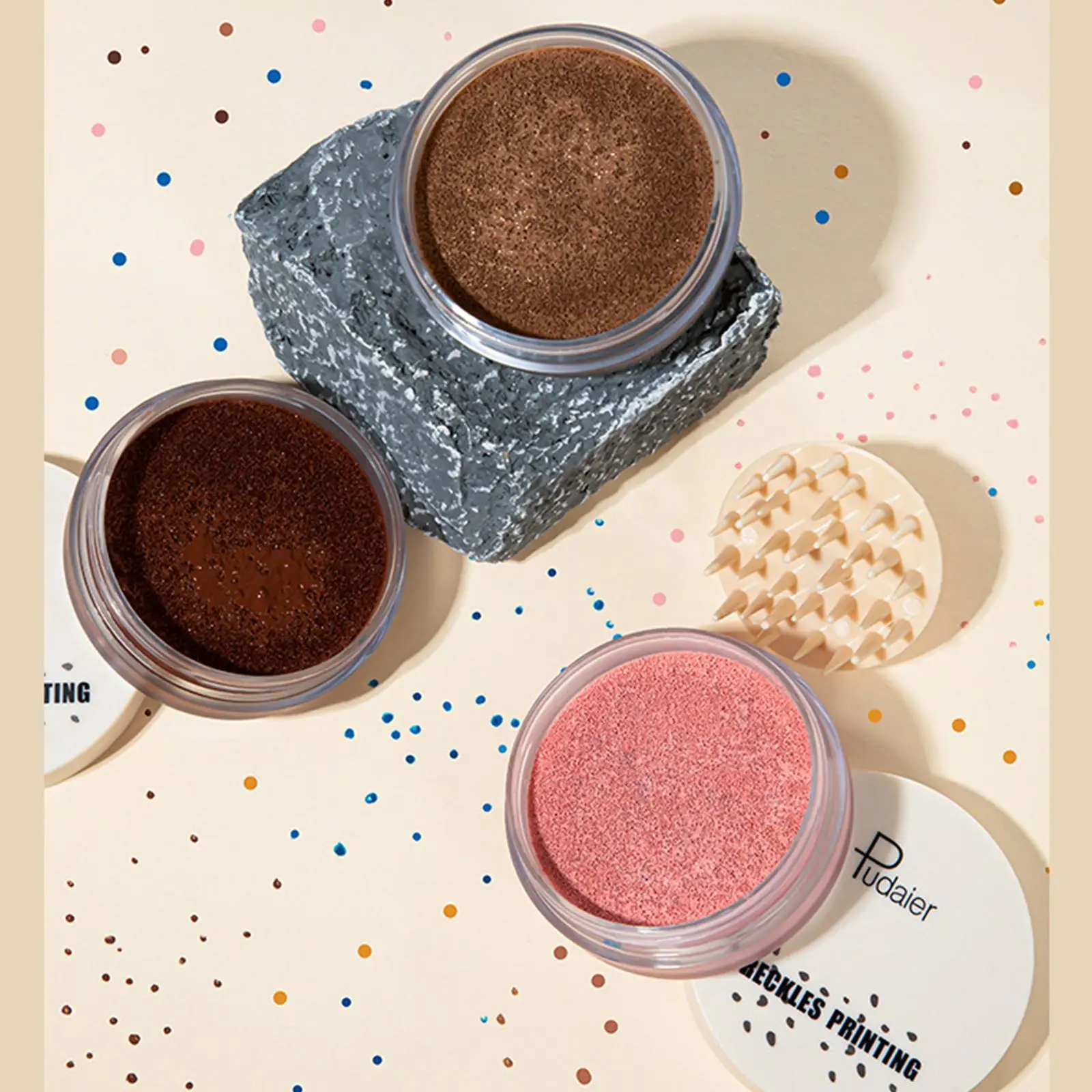 Freckled Stamp Kit Lifelike Freckle Pen Pink Makeup Ink Pad Waterproof Dot Spot Pen Create The Most Effortless Sunkissed Look freckles pen,face freckles pen