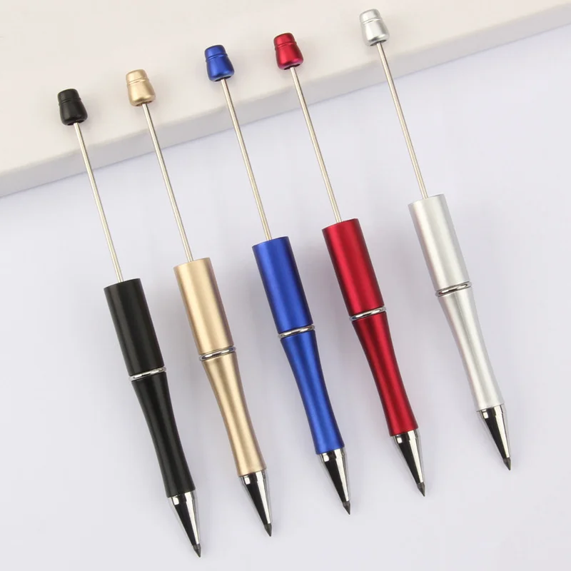 

60Pcs Black Technology No Need To Sharpen Beaded Pencil No Ink Beadable Pencil Pen Writing Kid Gift School Supplies Stationery
