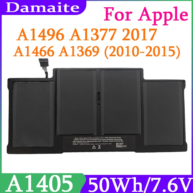 Damaite A1405 A1466 A1369 Батарея для Apple Macbook Air 13 дюймов A1496 A1370 A1375 A1377 A1465 A1932 A21792010-2015 2017 год