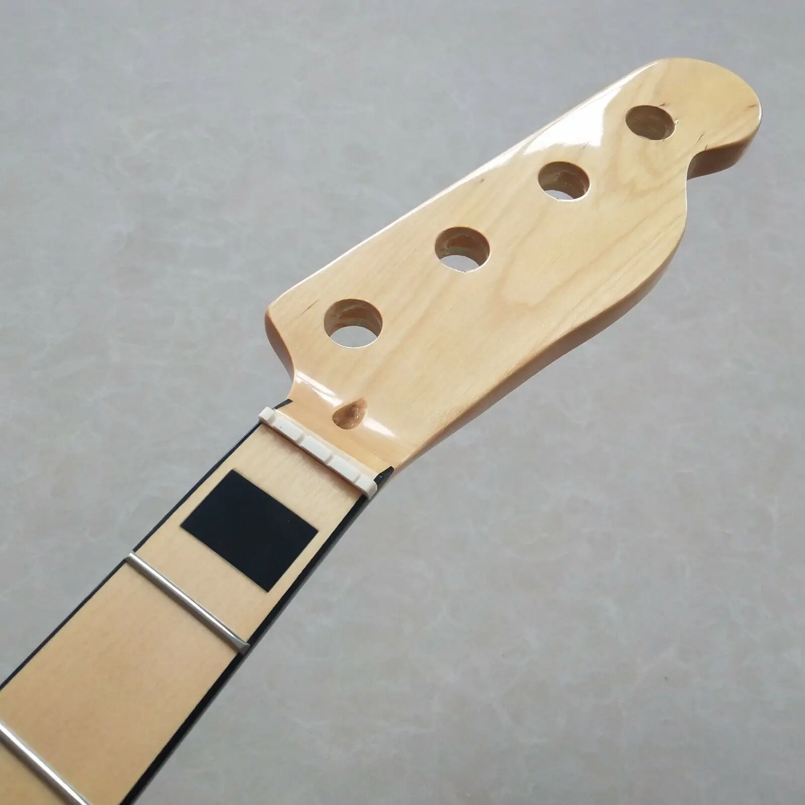 

Best Gloss bass guitar neck parts 20 fret 34 inch Maple Fretboard Block Inlay