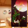 Cute Rabbit Under Moon Japanese Noren Door Curtain Feng Shui Half-Curtains Kitchen Partition Entrance Curtain Home Decorations 3