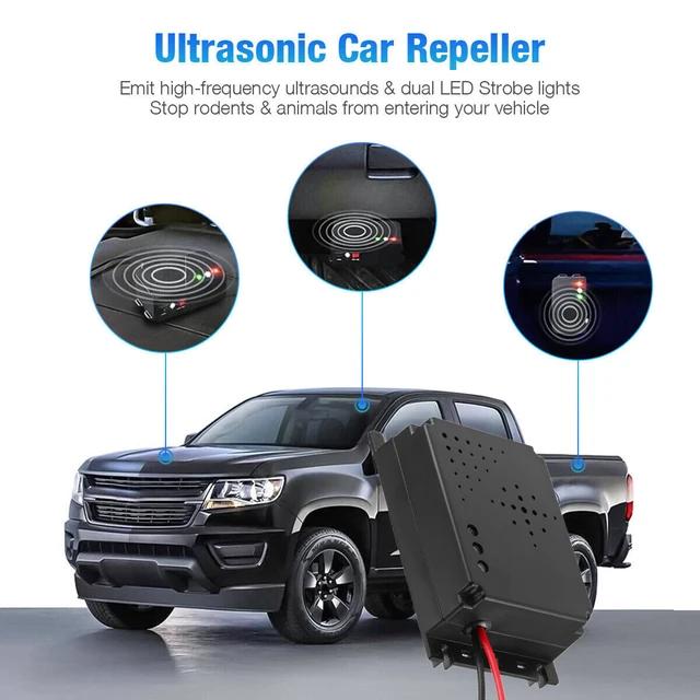 Ultrahangos Egérriasztó 12 V-Os Patkánytaszító Egér-Visszaszorító Az Autóhoz Tartsa Meg A Rágcsáló Marten Away Autcitores Akkumulátorral Működtetett - Image 3