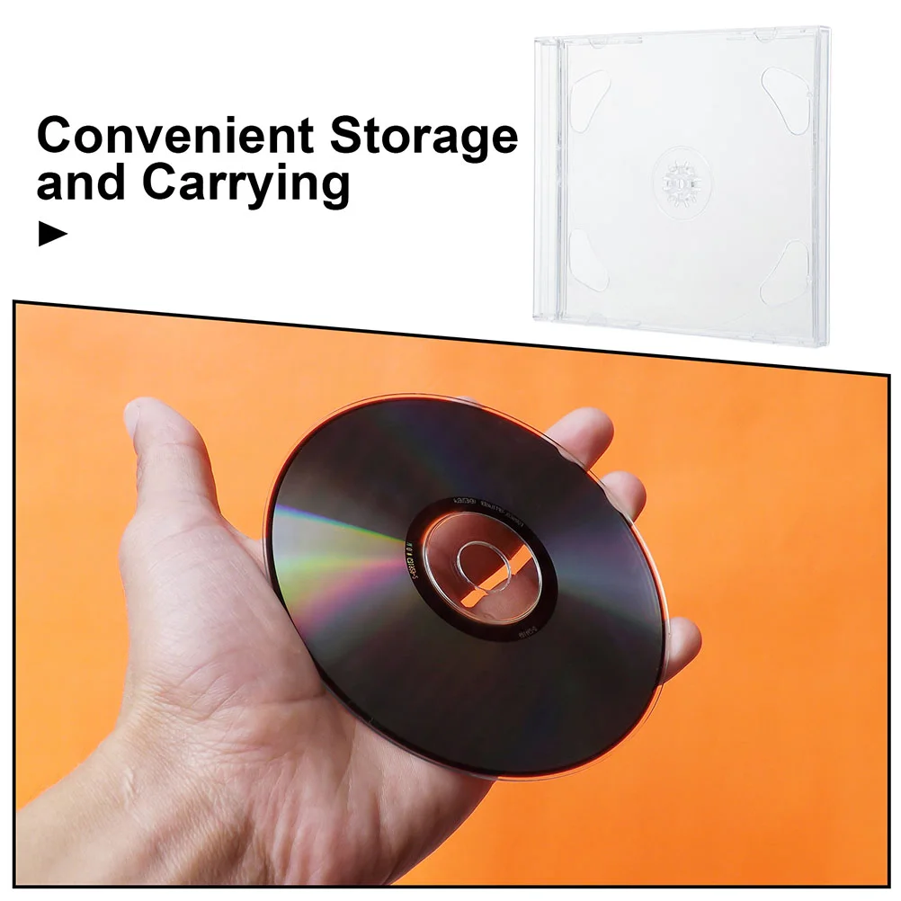 Cd Dvd Storage Bag Cd Dvd Storage Case 10 Pcs Clear Cd Cases Reusable Cd Box Dvd Case Lightweight Disc Holder Square Organizer Music Storage Game Bag Pc Driver Holder