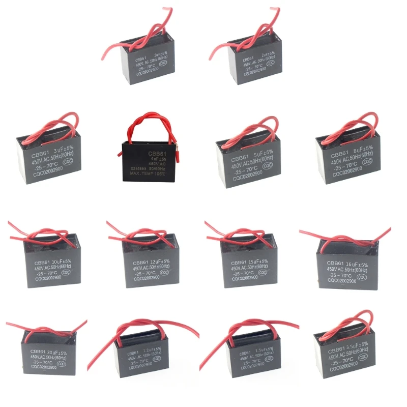 

581C CBB61 1/1.2/1.5/2/3/3.5/4/5/8/10/12/15/16/20UF, пусковой конденсатор, конденсатор, конденсатор CBB61 для двигателя