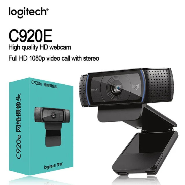 Webcam Logitech C922 Pro Stream New Original C920E C930C 1080P Camera for HD Video Calling Streaming Recording 720P at 60Fps
