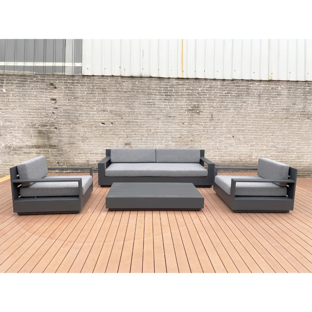 Современная мебель, комбинированный диван, алюминиевый каркас, уличный секционный диван, набор для сада, гостиной, двора