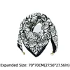 Vintage Style Satin Ladies Square Scarf Simple Soft Magnetic Buckle Scarf Elegant Neck Protection Wraps Neck Warmer for Women 6