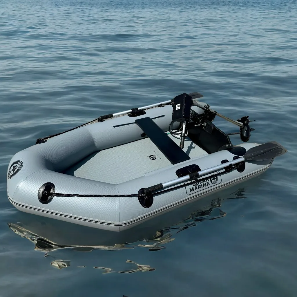 Solarmarine Inflatable Fishing Boat MC230-3 0.7mmPVC 1-2 Person Kayak Canoe Assault for the Sea Water Sports