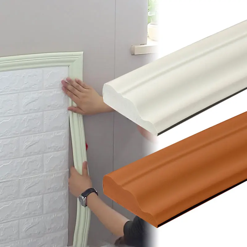 5M Wall Sticker Self Adhesive Skirting Border Waterproof Wallpaper Decor DIY TV Background Wall Decoration Bar Ceiling Line - 2