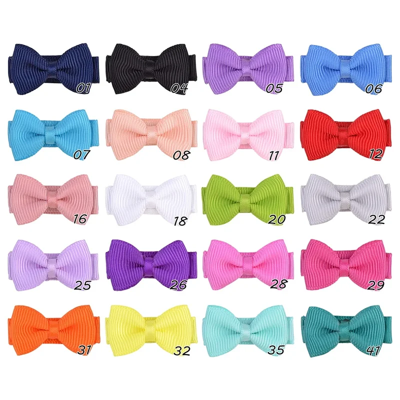 1.2 Inches Solid Colors Mini Hair Bows