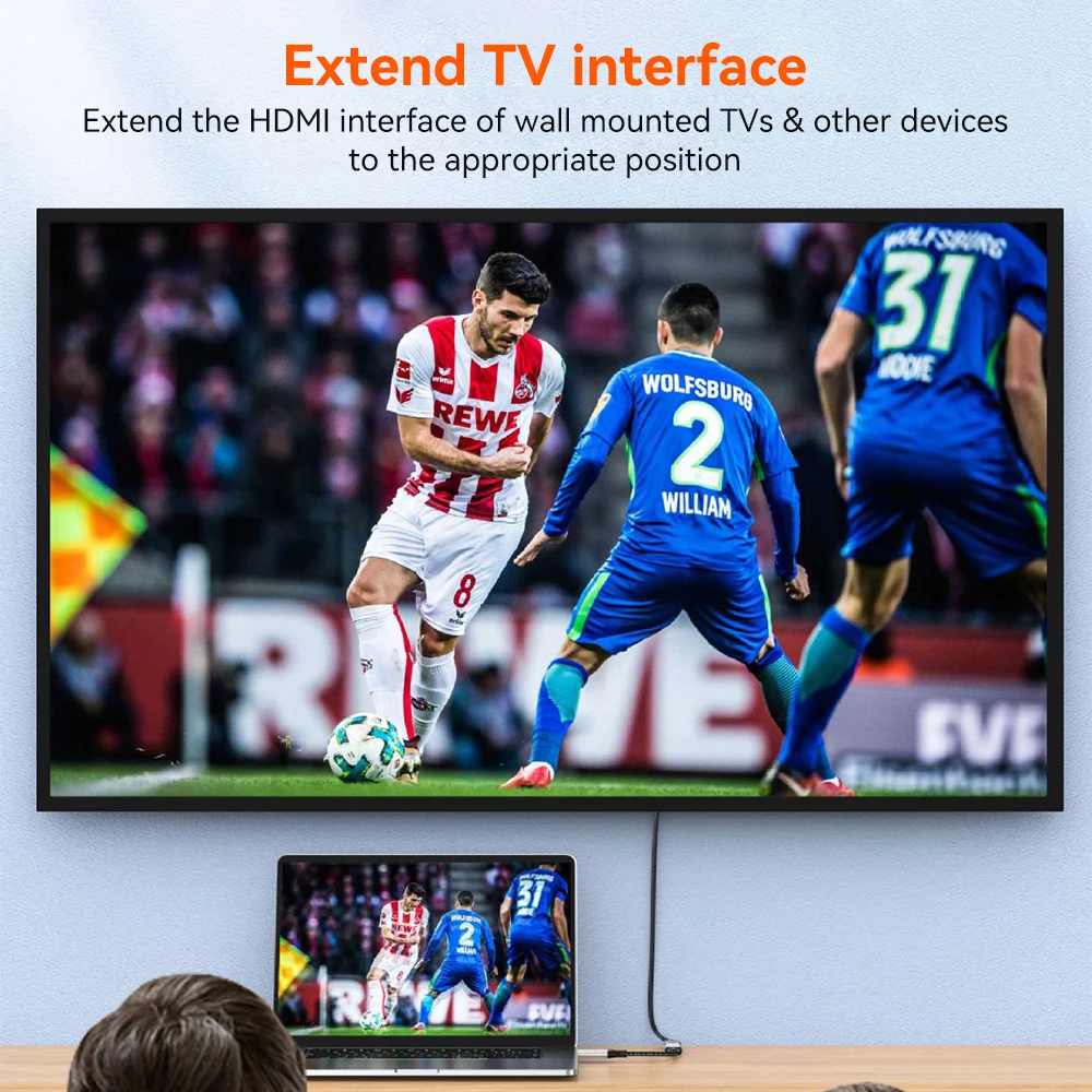 Premium HDMI 2.1 Extension Cable - Ultra High-Definition Video Wire, Male to Female Adapter, Multiple Lengths Available