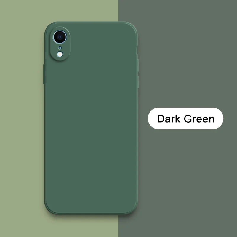 Premium Square Liquid Silicone Shockproof Phone Case with 360-Degree Camera Protection