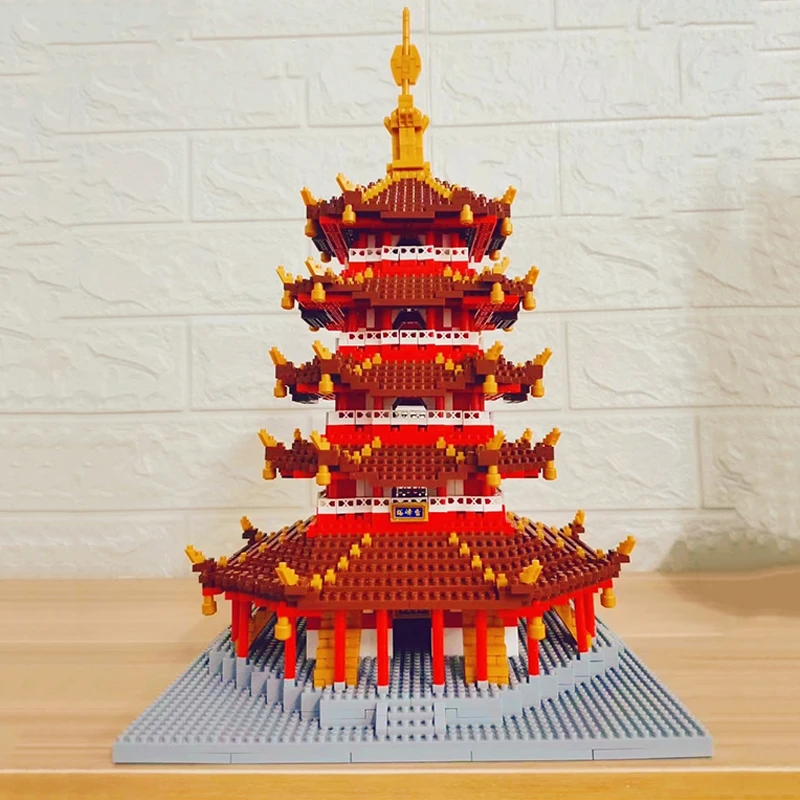 

3D Model DIY Mini Diamond Blocks Bricks Building World Architecture Leifeng Tower West Lake Pagoda Toy for Children