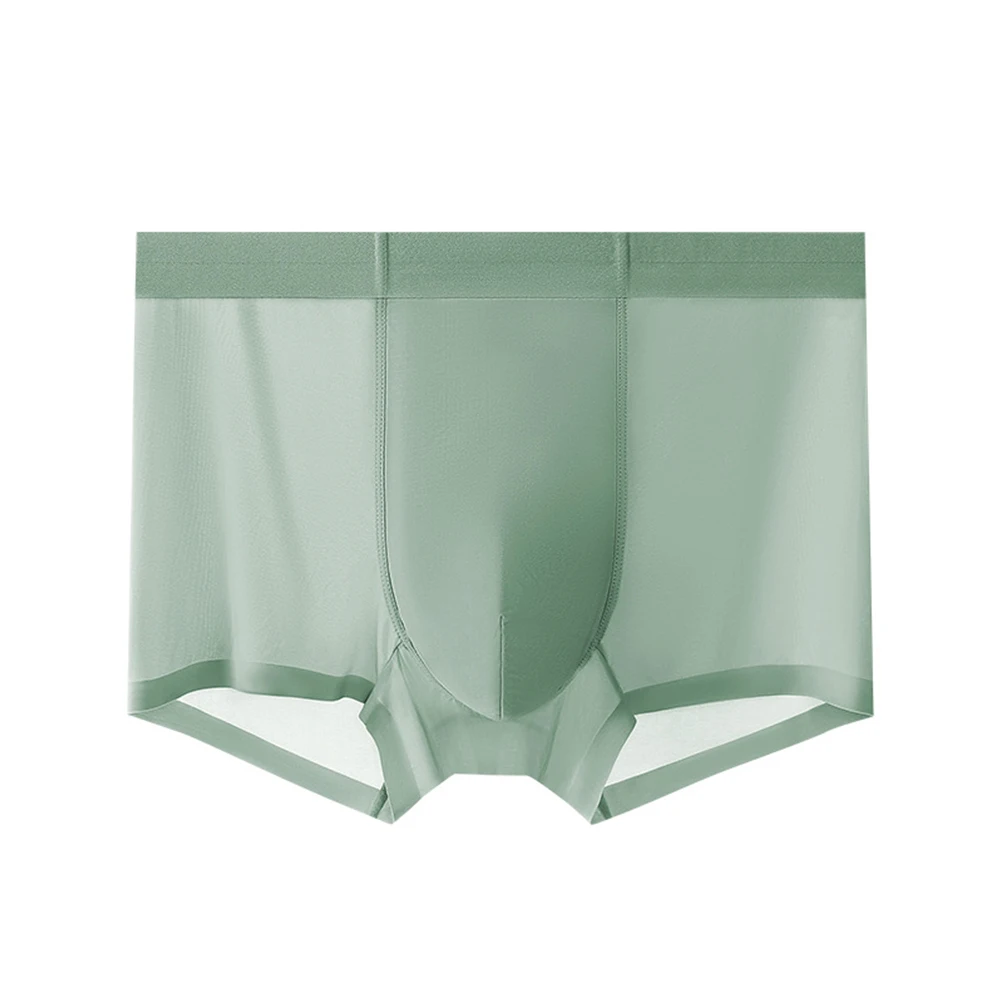 

Men Ice Silk Boxer Trunks Breathable U Pouch Underwear Seamless Panties Male Thin Underpants Summer Comfortable Boxer Briefs