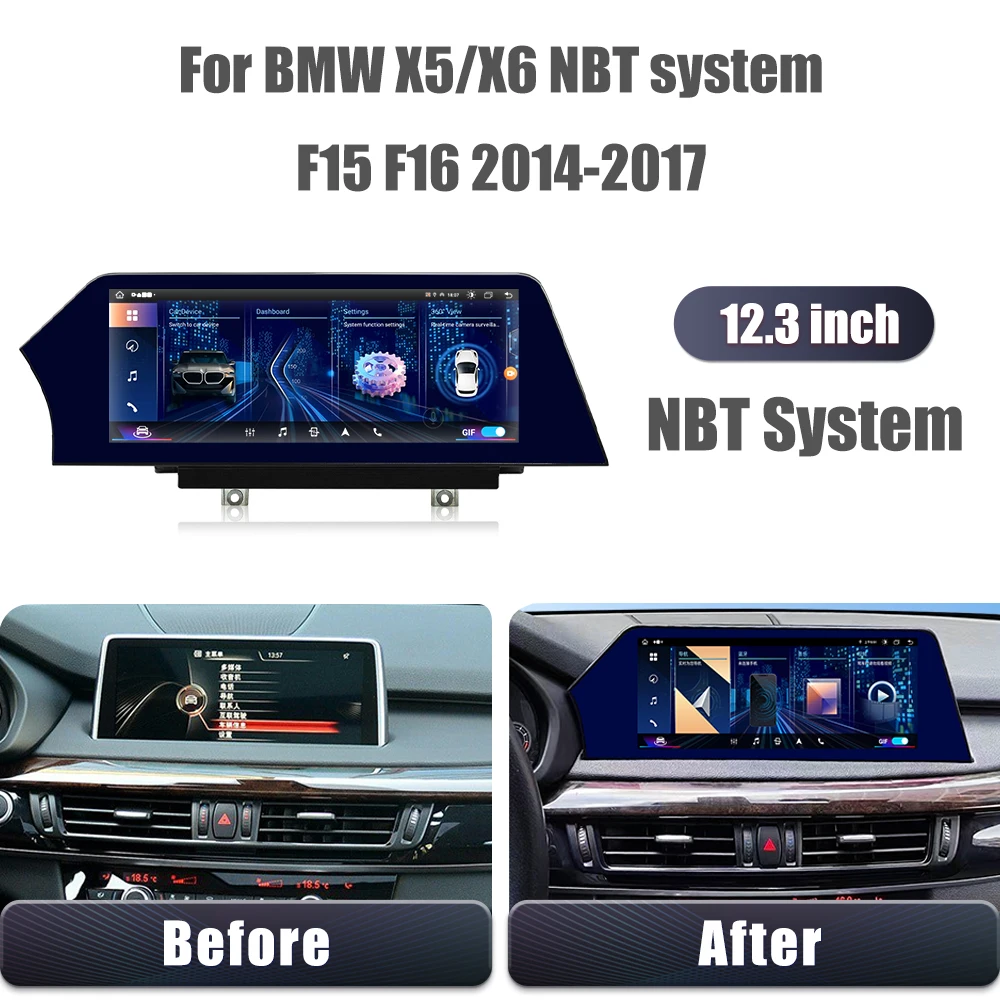 LCD Digital Dashboard Cluster Panel Cockpit Voor For BMW X5 X6 (NBT EVO system) F15 16 2014- Car Radio Android 13.0 Player