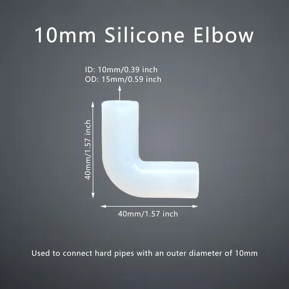 Silicone Elbow Flexible Repair Joint Hard Tube Soft Connector Right Angle Rubber Coupling Pipe Fish Tank Irrigation Garden