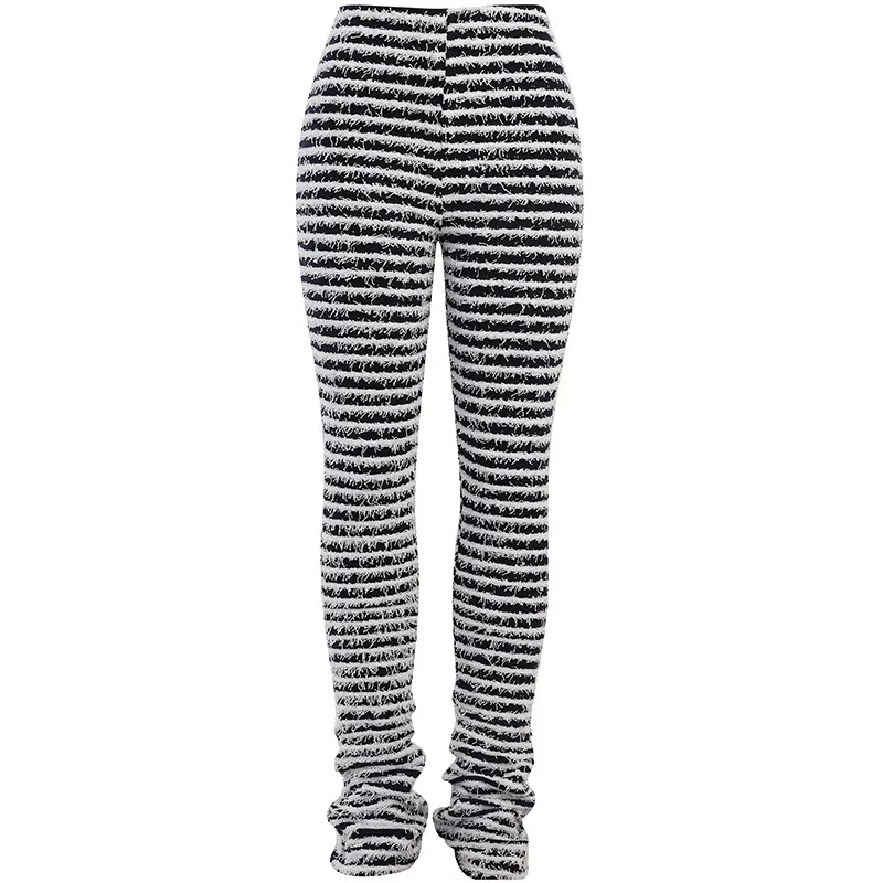 Y2k Striped Knitted Pants