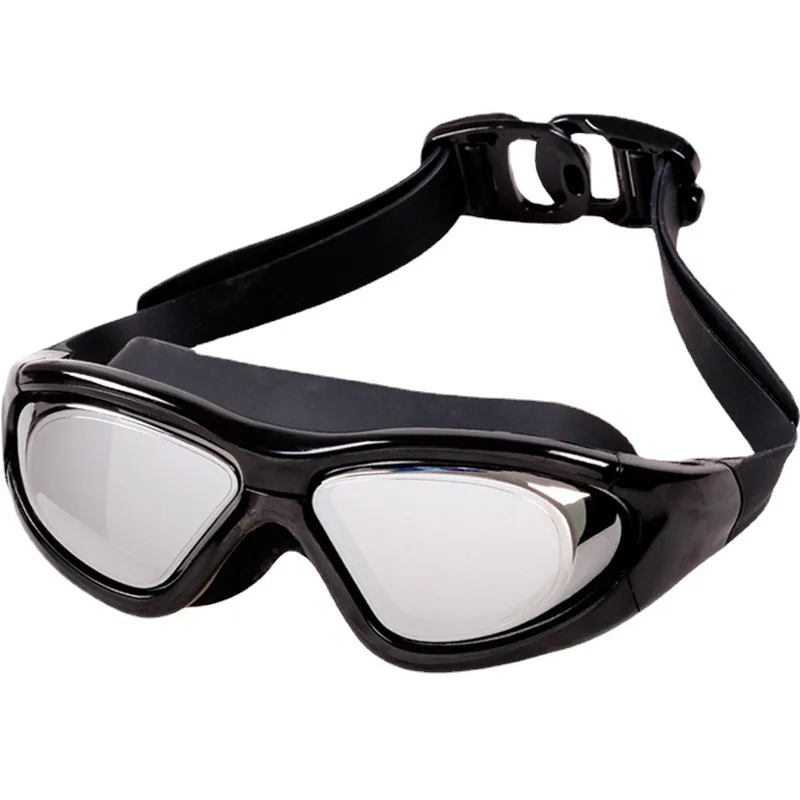 Adults Swimming Goggles Electroplating Waterproof Anti-Fog Portable Adjustable Silicone Men Women Sports Swim Glasses Set 6