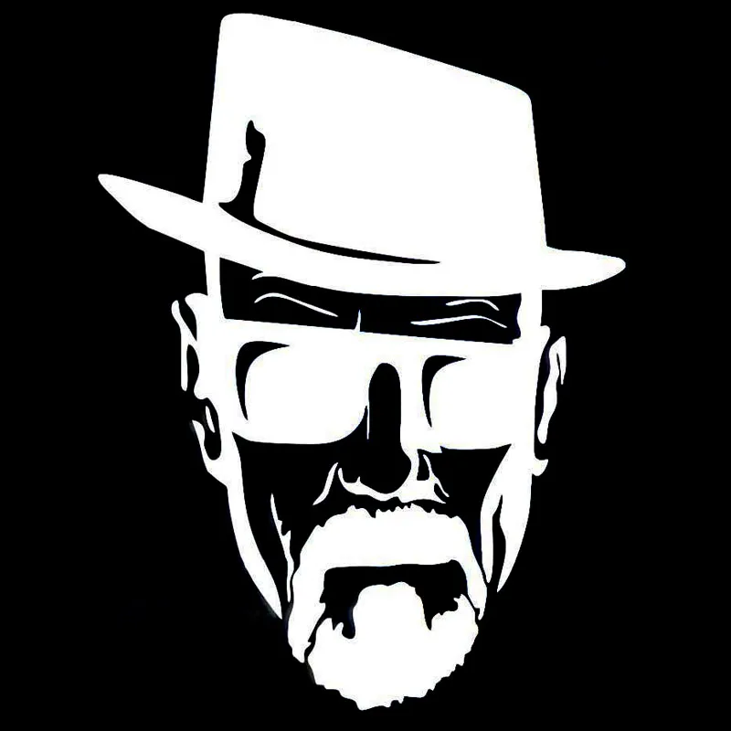 

Jpct personalized Heisenberg head decal for RV, fuel tank cover, window waterproof sunscreen Vinyl Sticker 15cm * 11cm