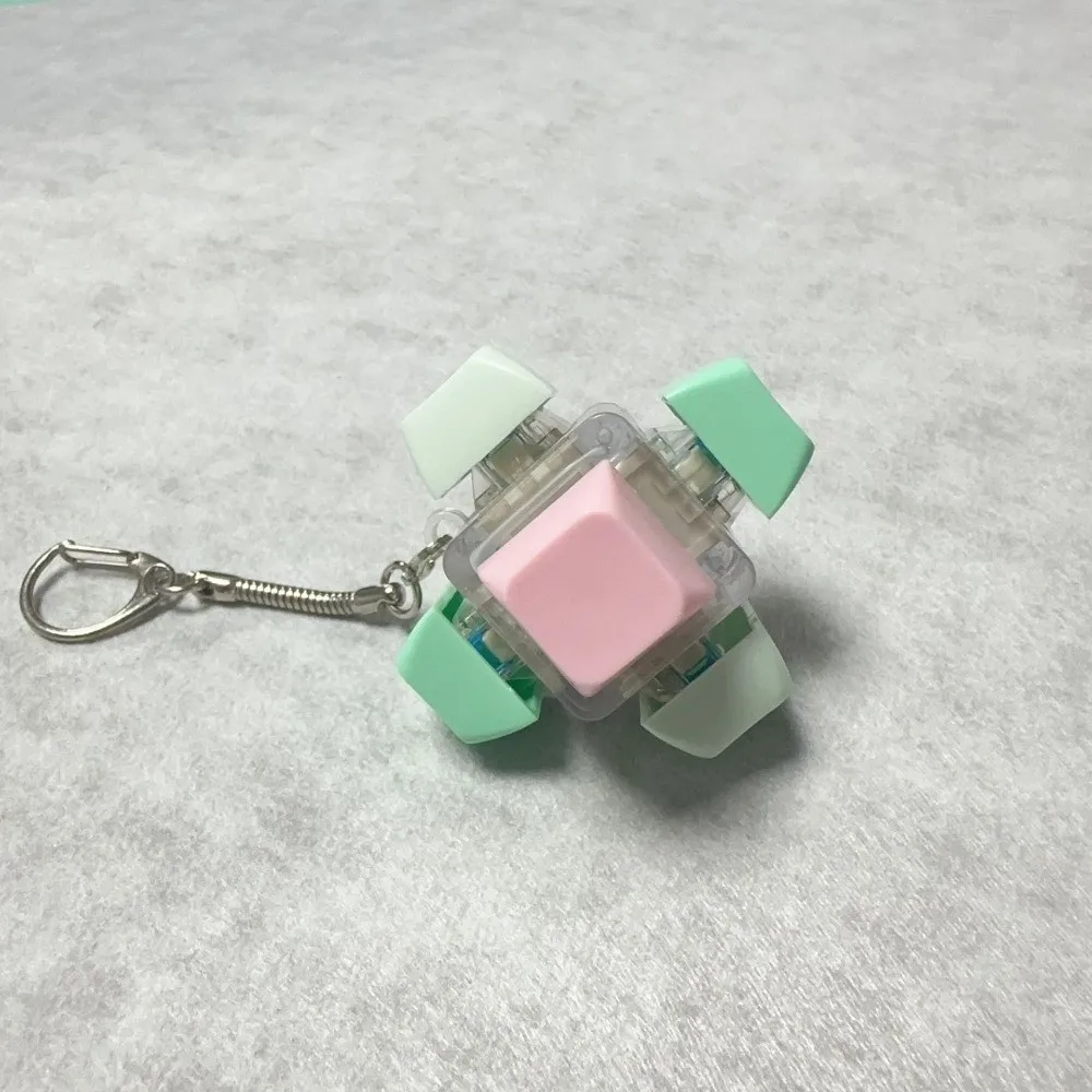 New 2/3/6/9 Keys Finger Keyboard Key Button Keycap Fidget Keychain Pass The Time Gadget Pinch Toy Adult