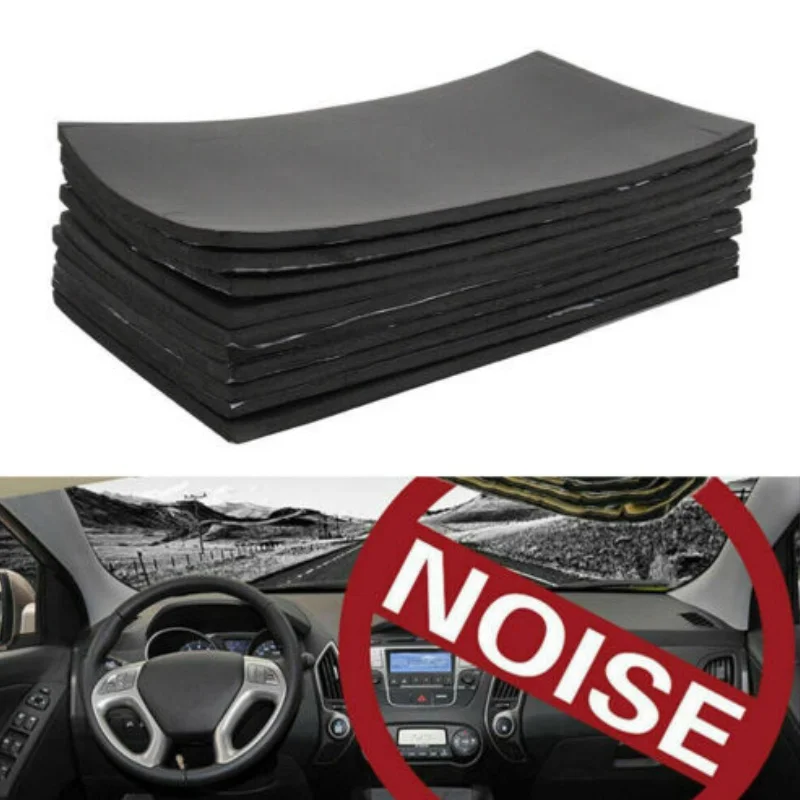 Cars Sound Proofing Deadener Foam Self Adhesive Auto Interior Heat Insulation Soundproof Cotton Mat 5mm 10 Sheets 25*18cm sound proof mat sound insulation mat soundproofing cotton sound insulation cotton sound absorbing foam soundproofing foam heat insulation mat sound deadener mat