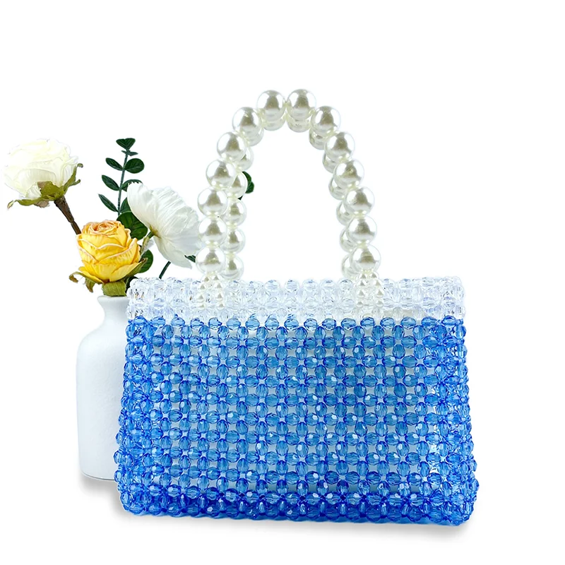 حقيبة يد جديدة، مطرزة يدويًا بتدرج أفقي، مصممة خصي...