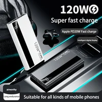 500000mAh High Capacity PowerBank 120W Super Fast Charging Portable External Battery Powerbank for iphone Huawei 6