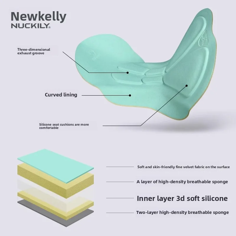 NUCKILY 남성용 사이클링 팬츠 3D 실리콘 패딩 풀렝스 반사형 통기성 속건성 컴프레션 바이크 타이츠